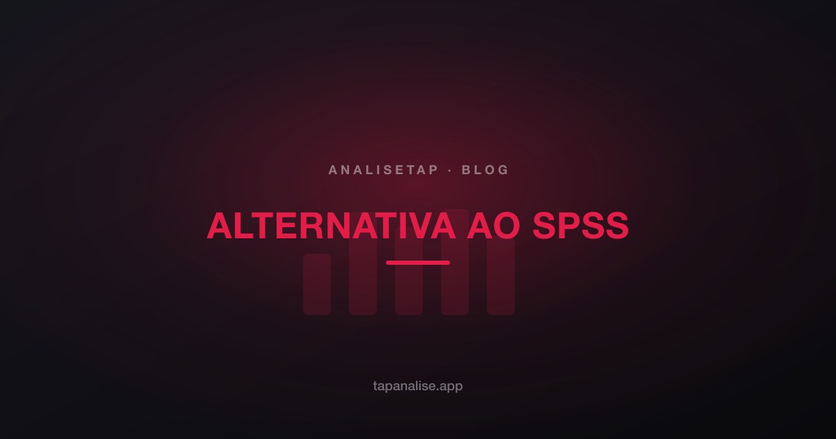 Alternativa ao SPSS para análise de pesquisa: mais simples e rápida
