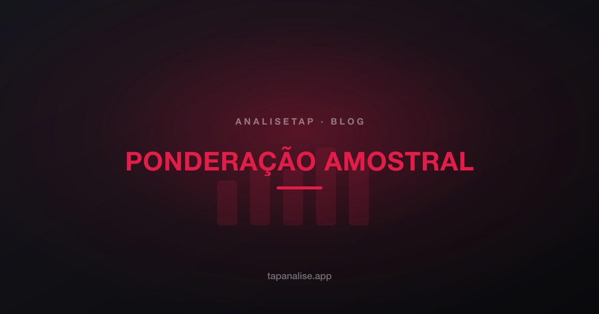 Ponderação amostral (rim weighting): o que é e quando usar